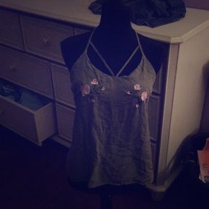 Top with pink flowers